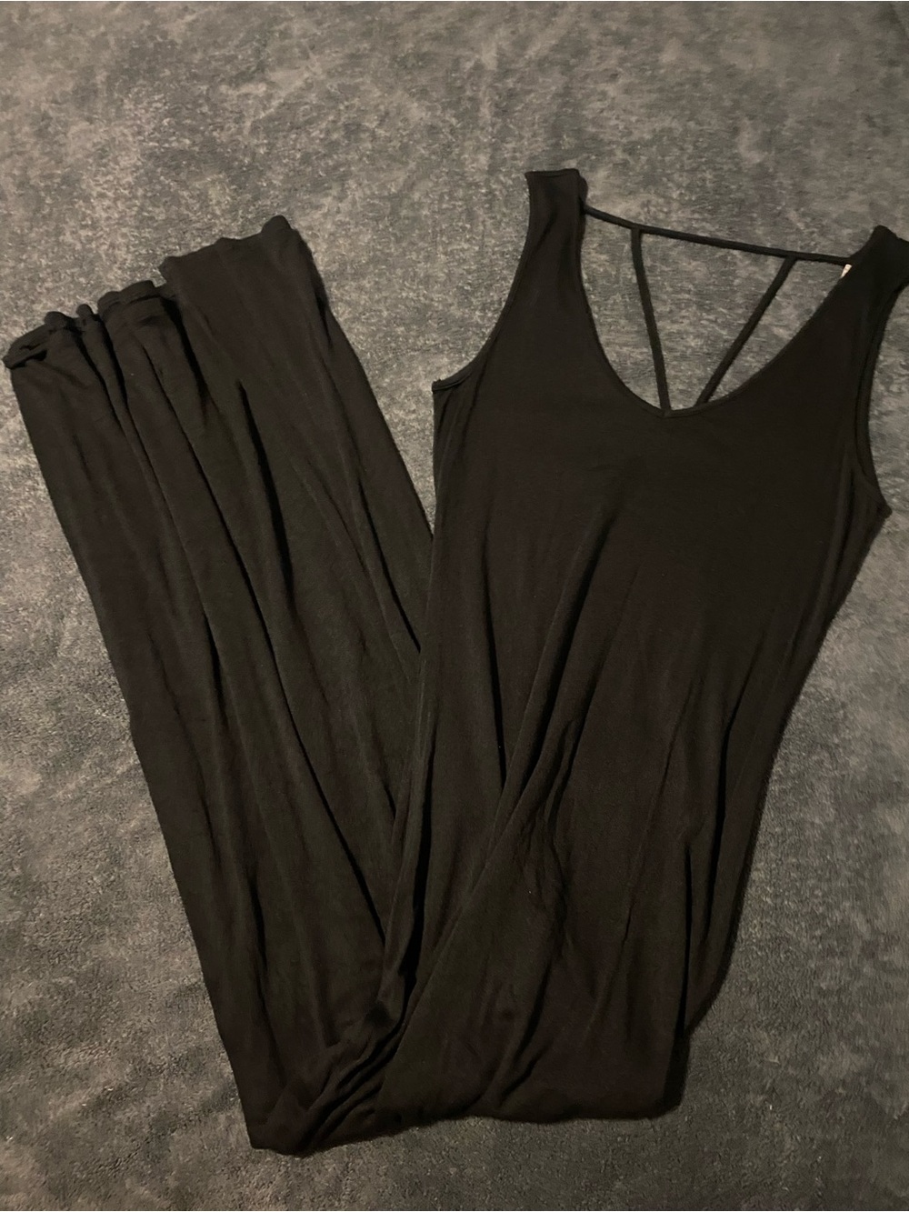 Pink Republic Black Sleeveless V-Neck Jumpsuit with Strappy Back